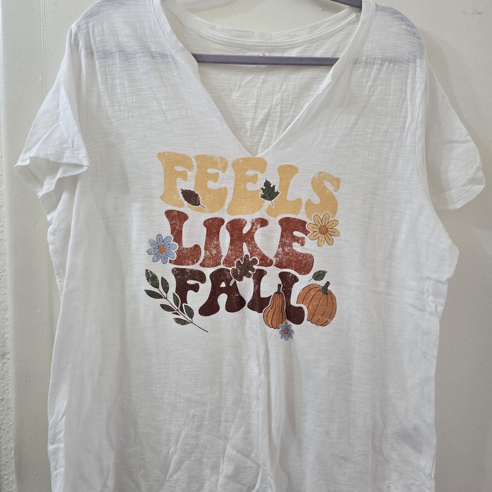 Maurices White Fall Graphic Tee